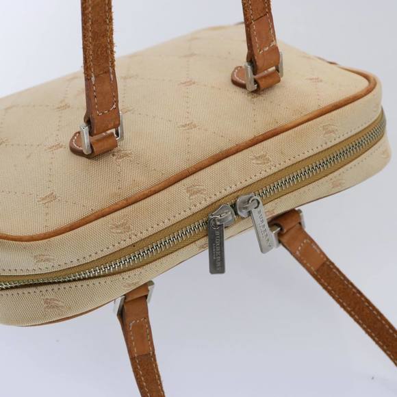 BURBERRY Blue Label Hand Bag Canvas Beige Auth bs10778 - Picture 6 of 16